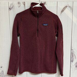 Patagonia Women’s Better Sweater 1/4-Zip M Sequoia Red EUC